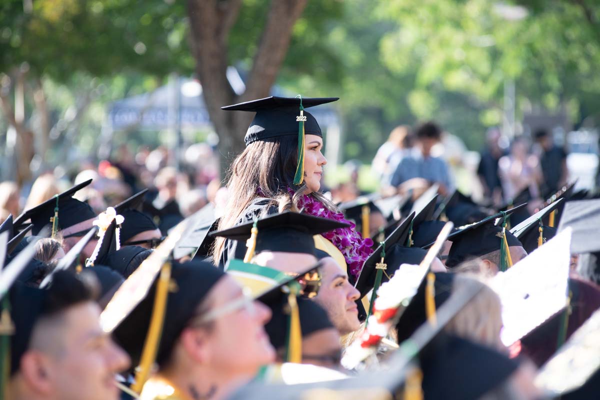 People enjoying Commencement