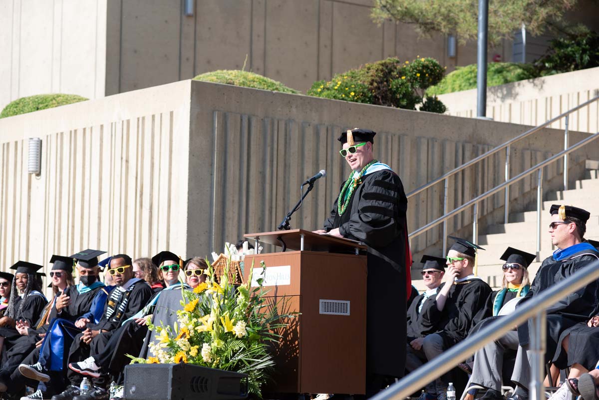 People enjoying Commencement