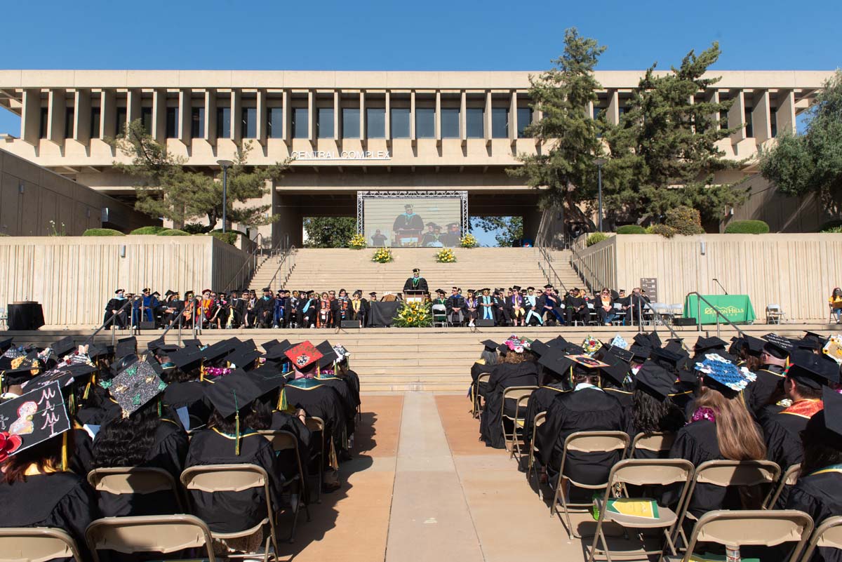 People enjoying Commencement