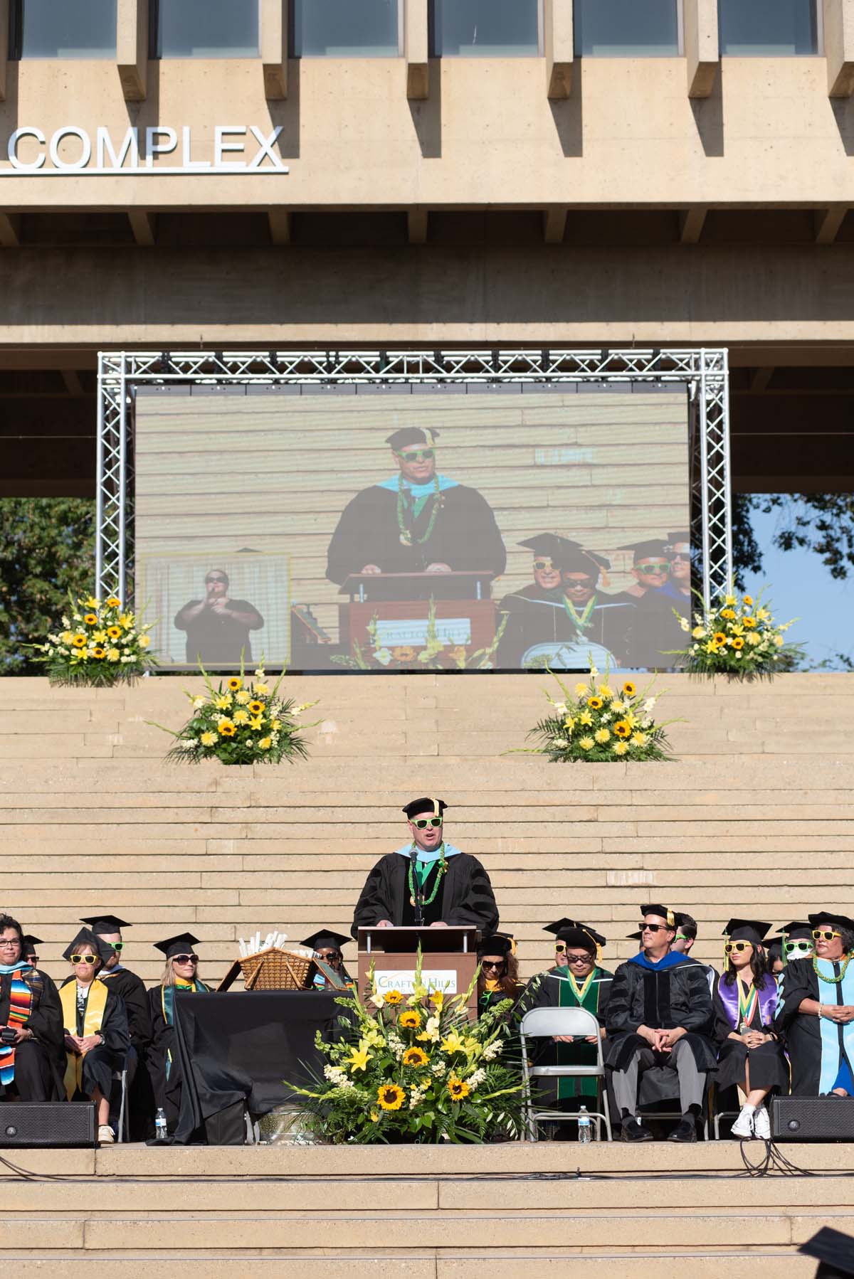 People enjoying Commencement