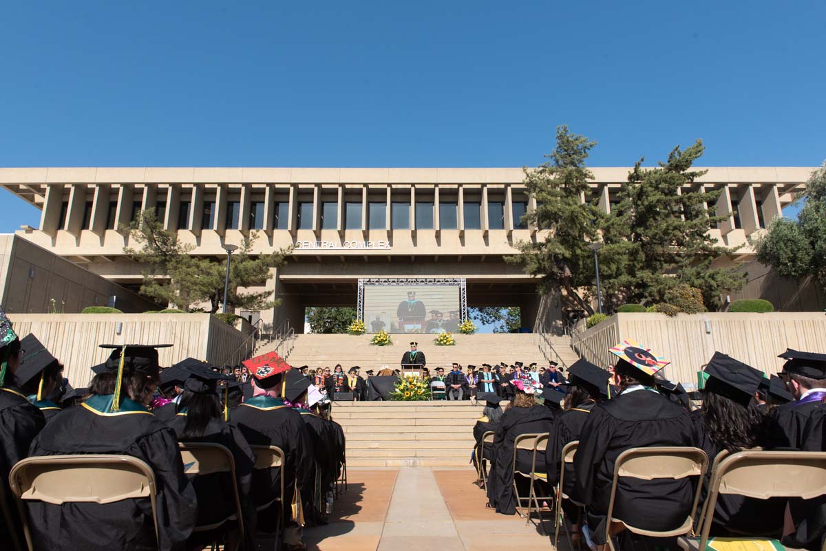 People enjoying Commencement