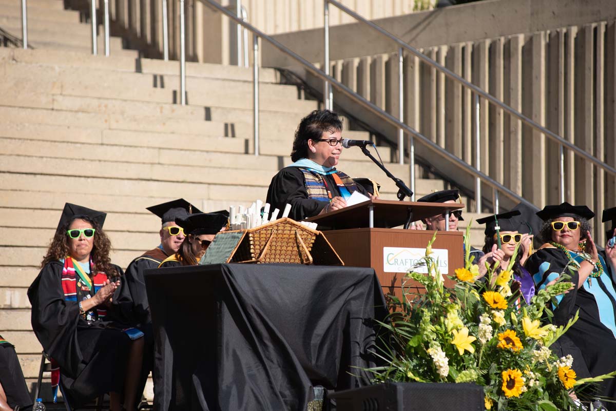 People enjoying Commencement