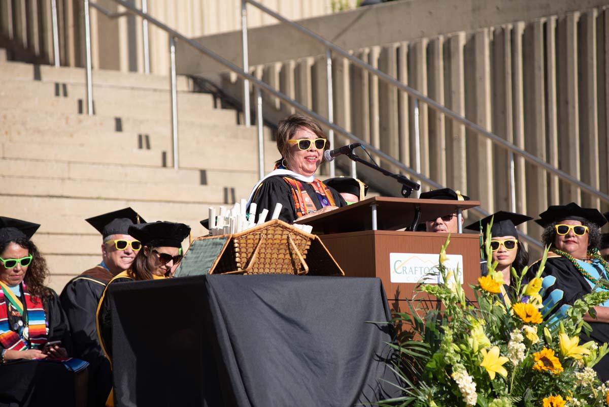 People enjoying Commencement