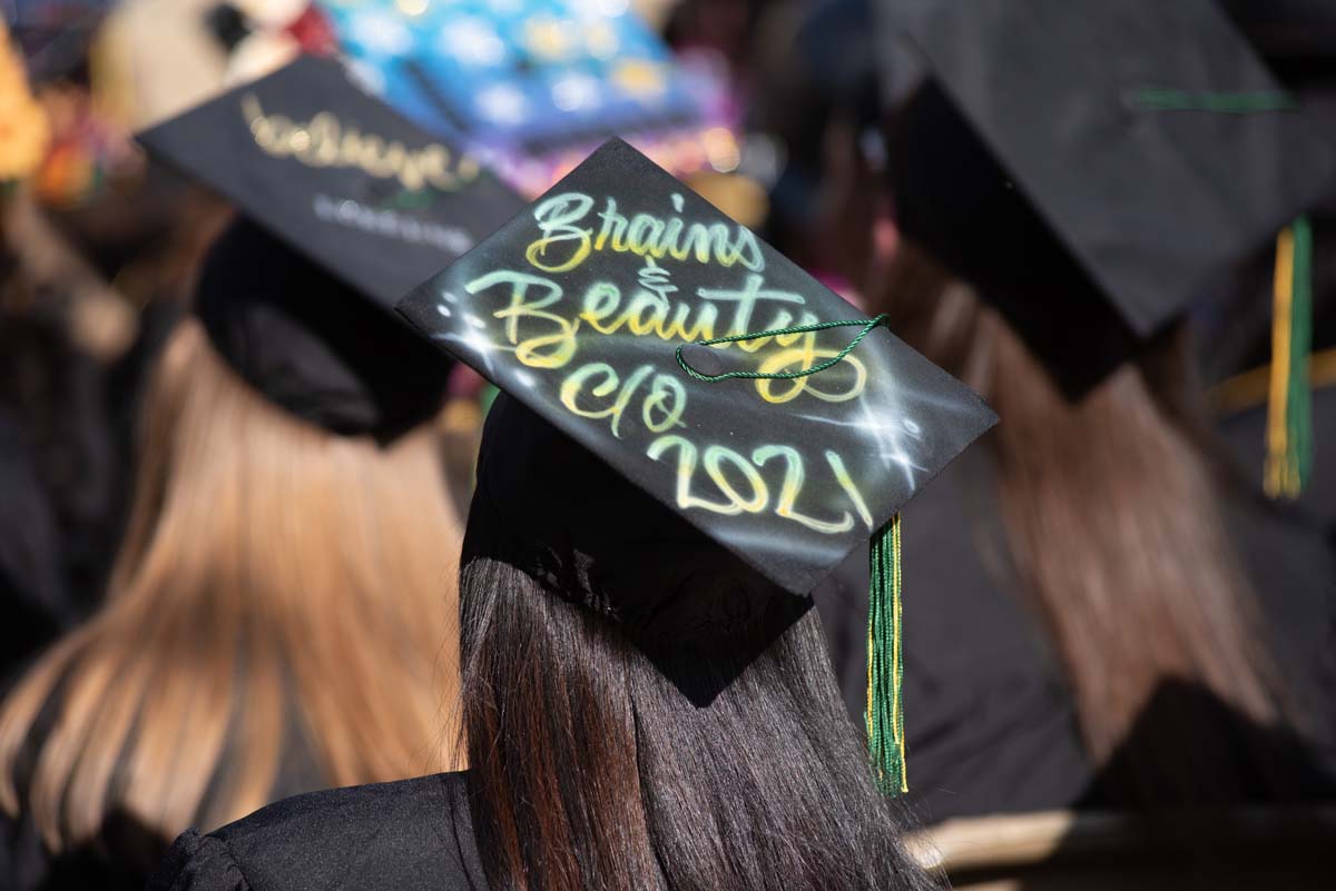 People enjoying Commencement