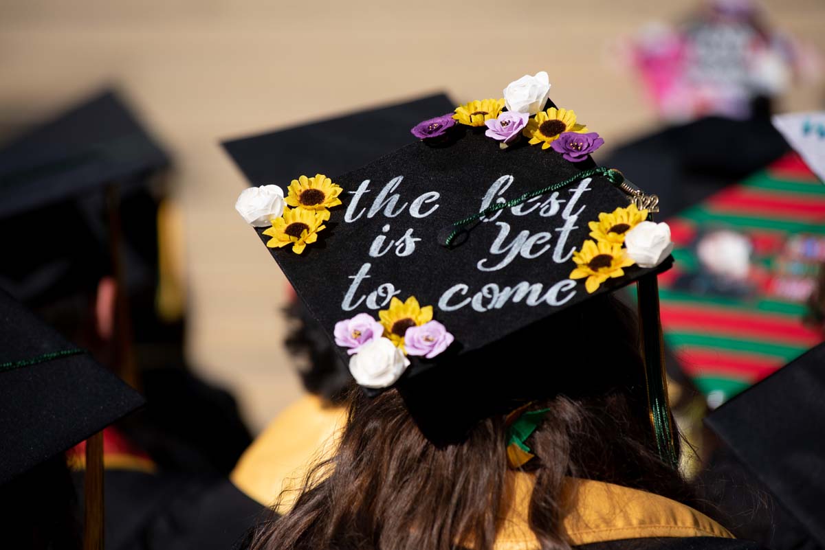 People enjoying Commencement