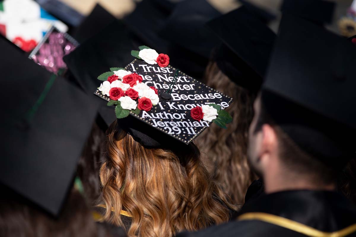 People enjoying Commencement