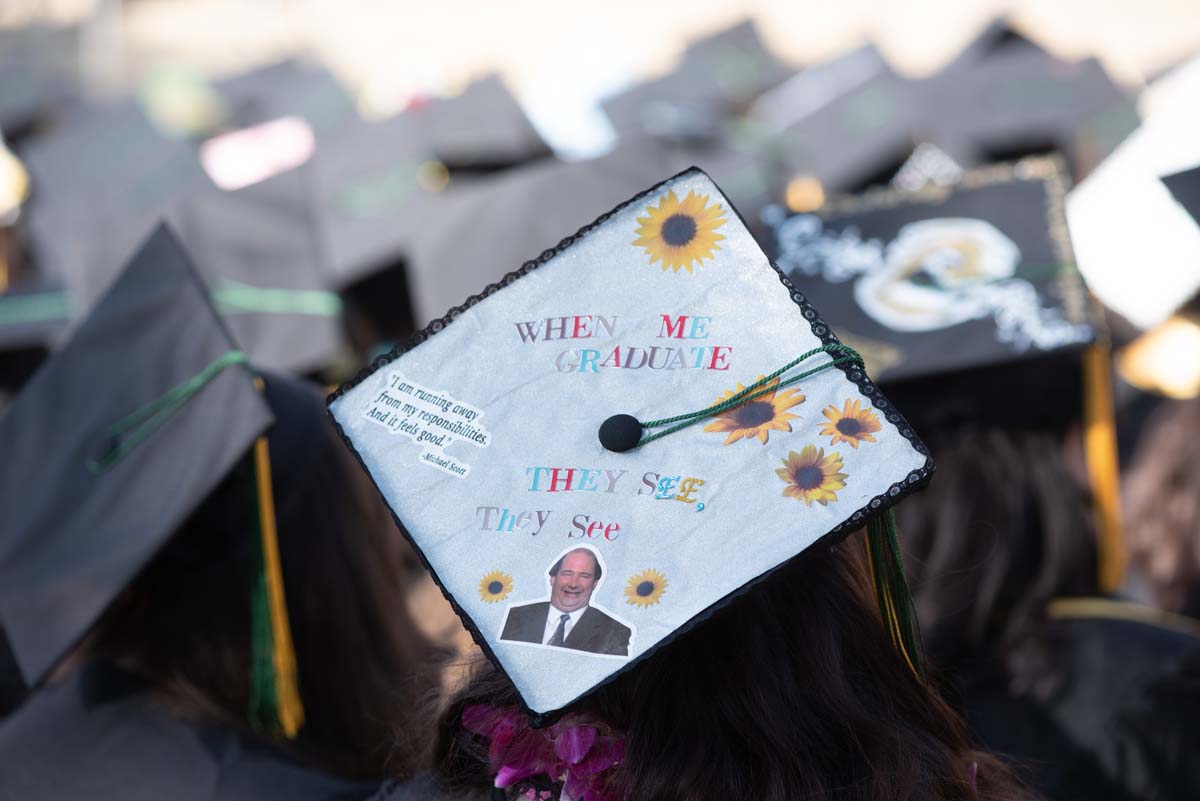 People enjoying Commencement