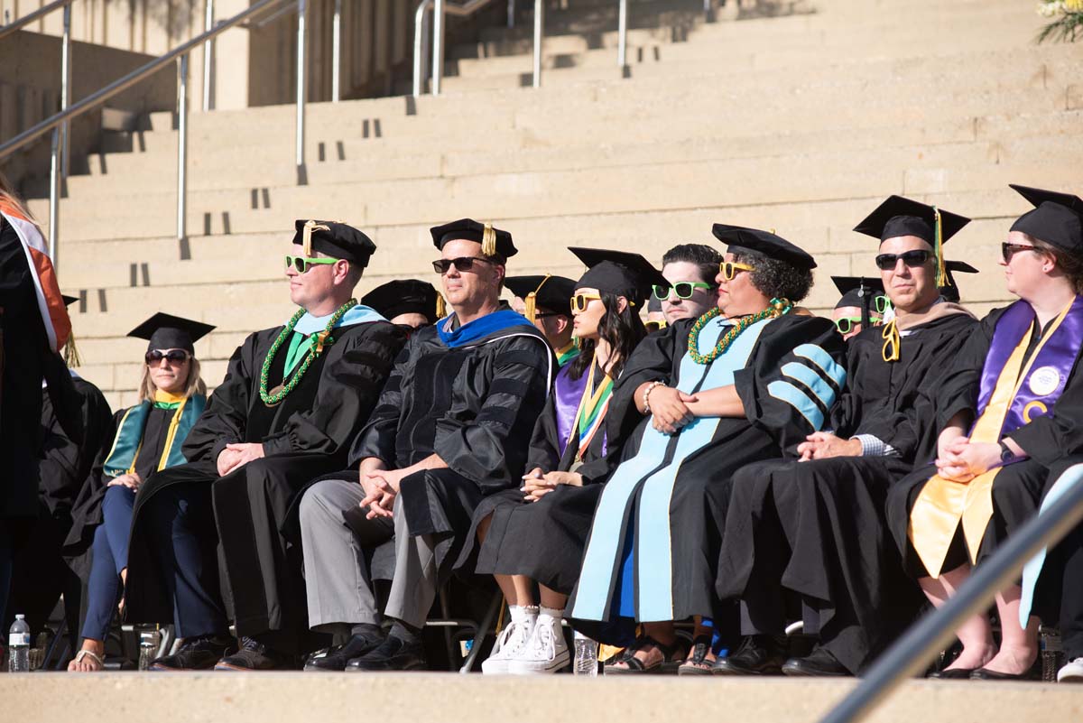 People enjoying Commencement