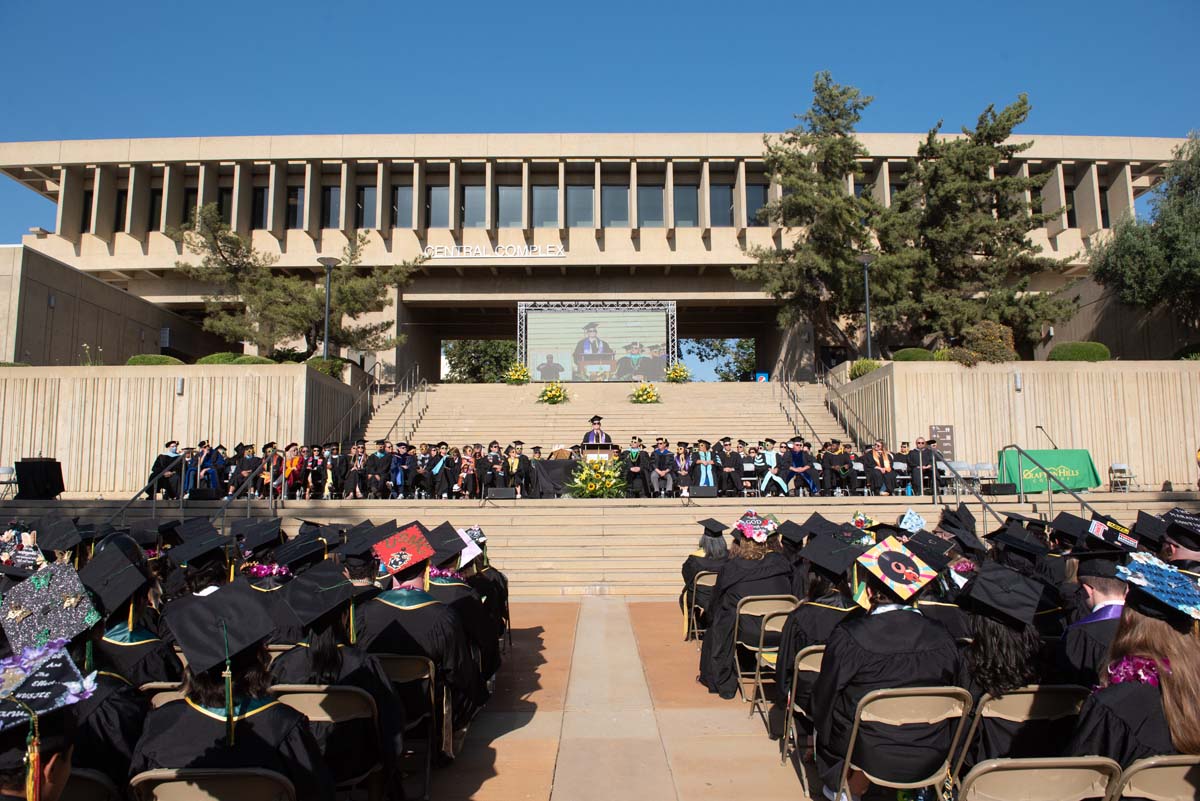 People enjoying Commencement