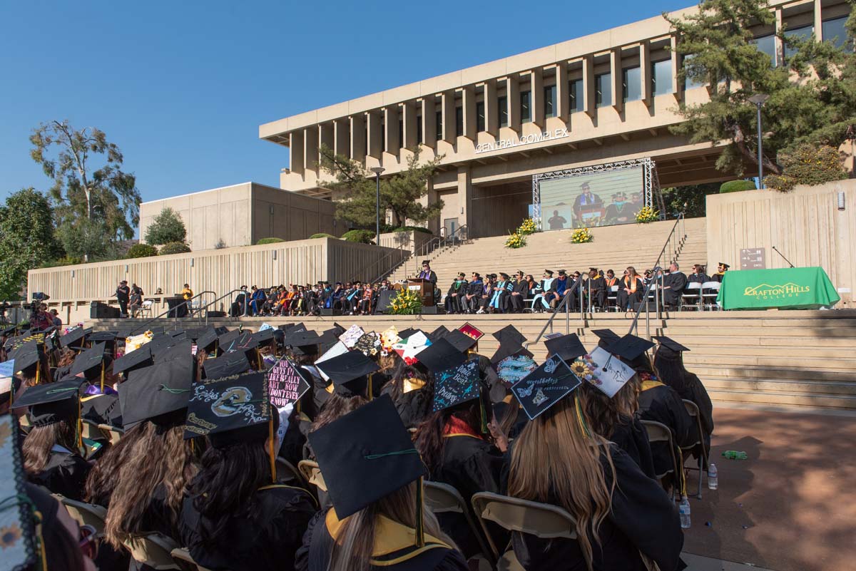 People enjoying Commencement