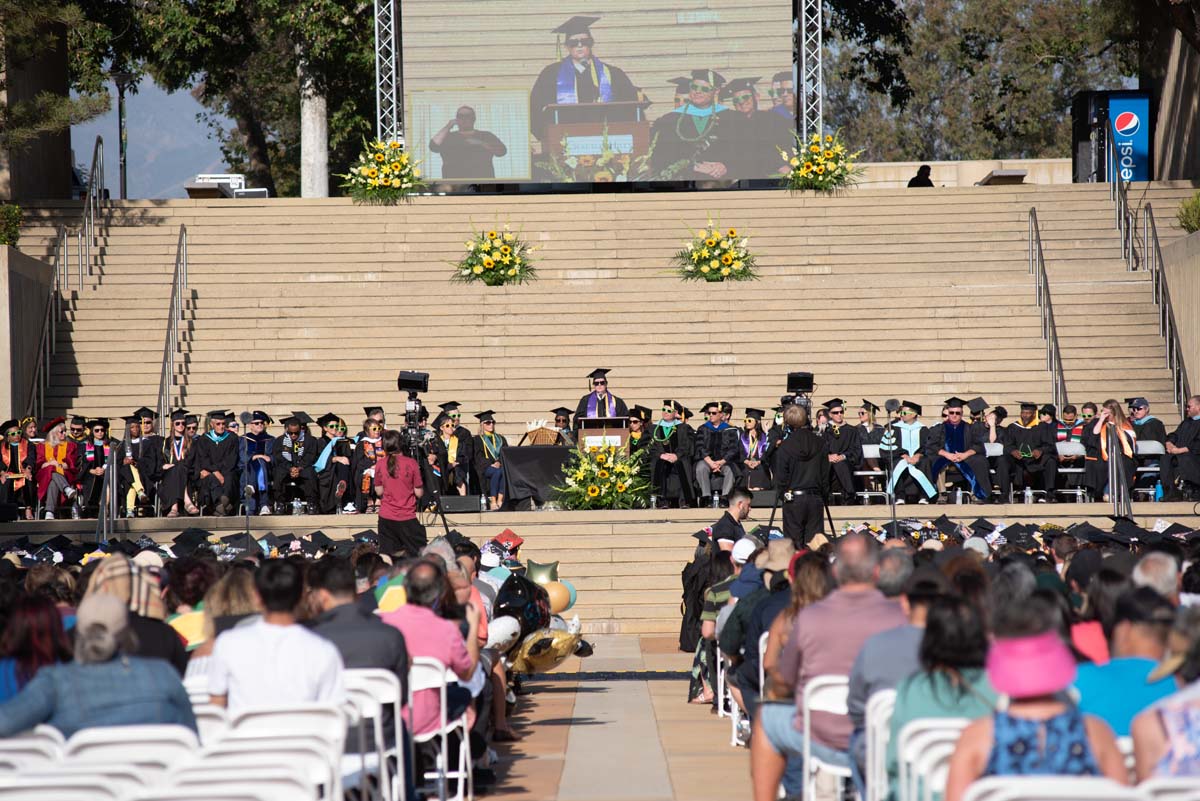 People enjoying Commencement