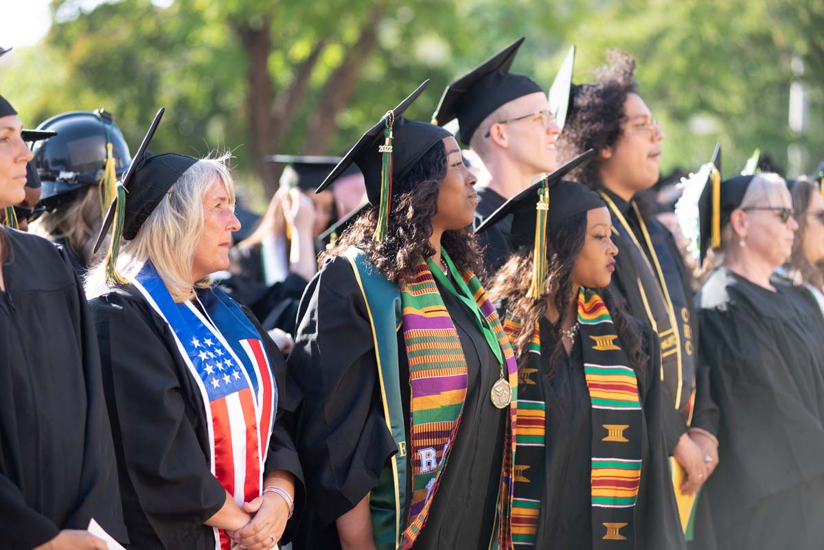 People enjoying Commencement