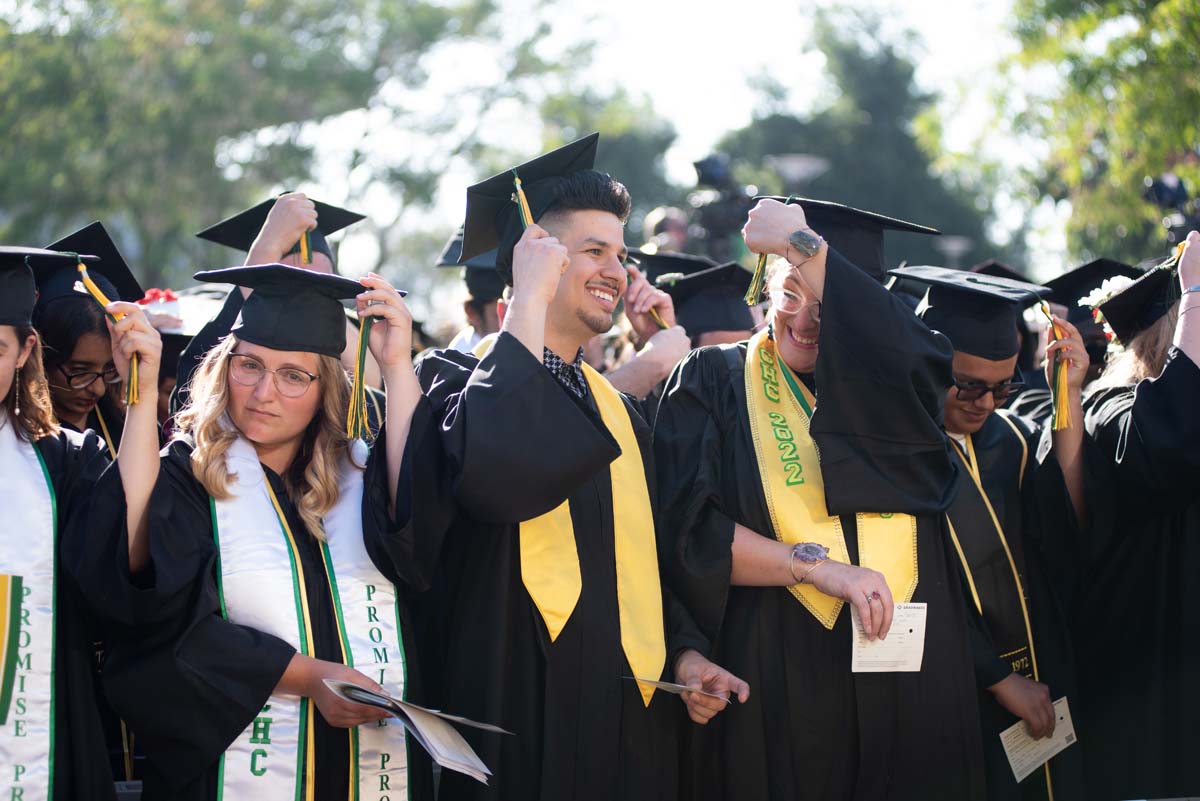 People enjoying Commencement