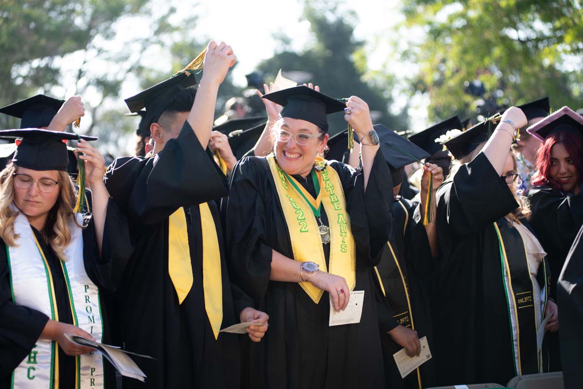 People enjoying Commencement