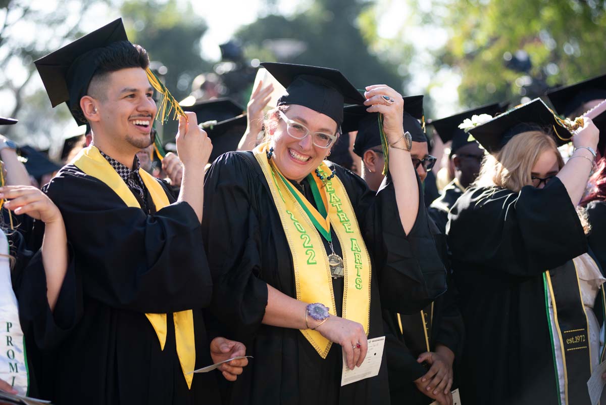 People enjoying Commencement