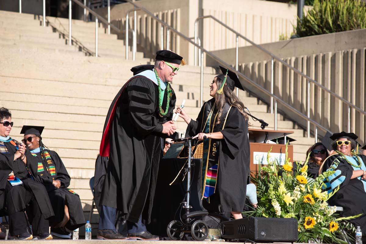 People enjoying Commencement