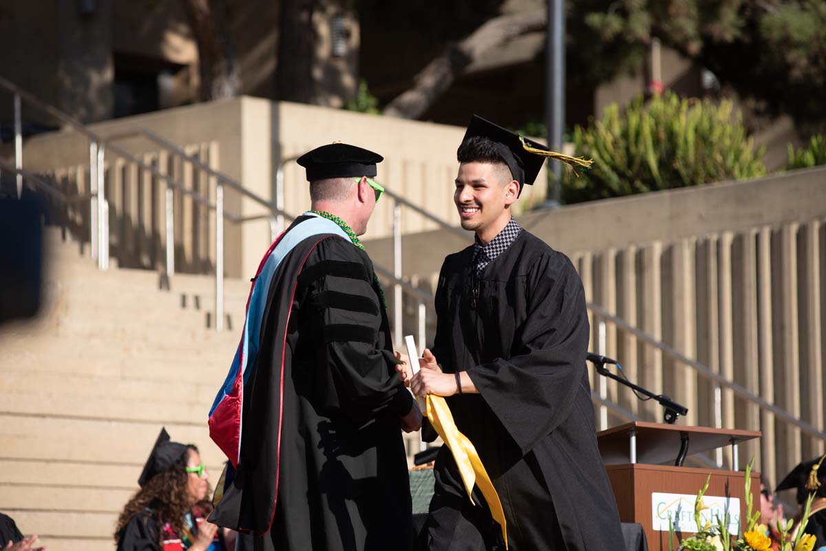 People enjoying Commencement