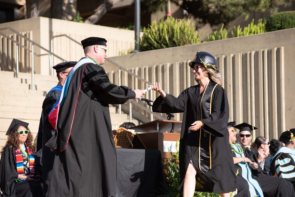 People enjoying Commencement