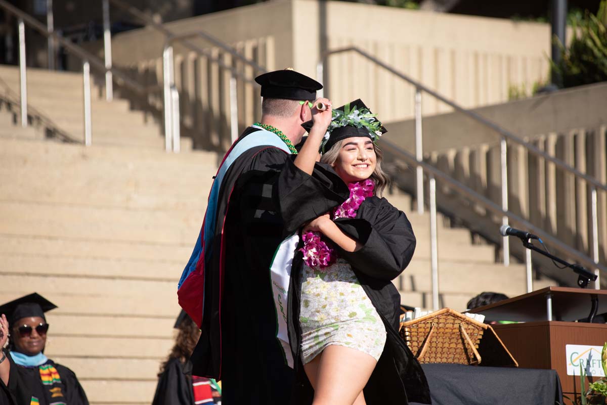 People enjoying Commencement