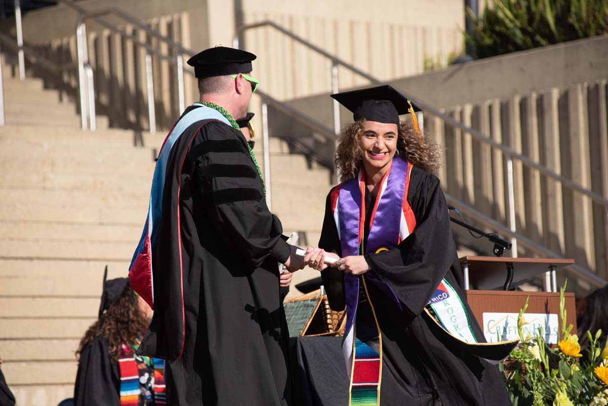 People enjoying Commencement