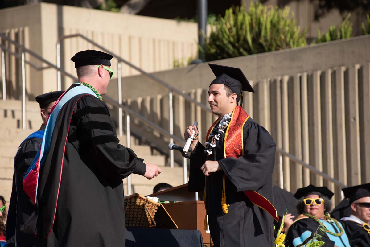 People enjoying Commencement