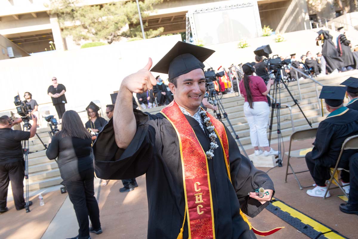 People enjoying Commencement