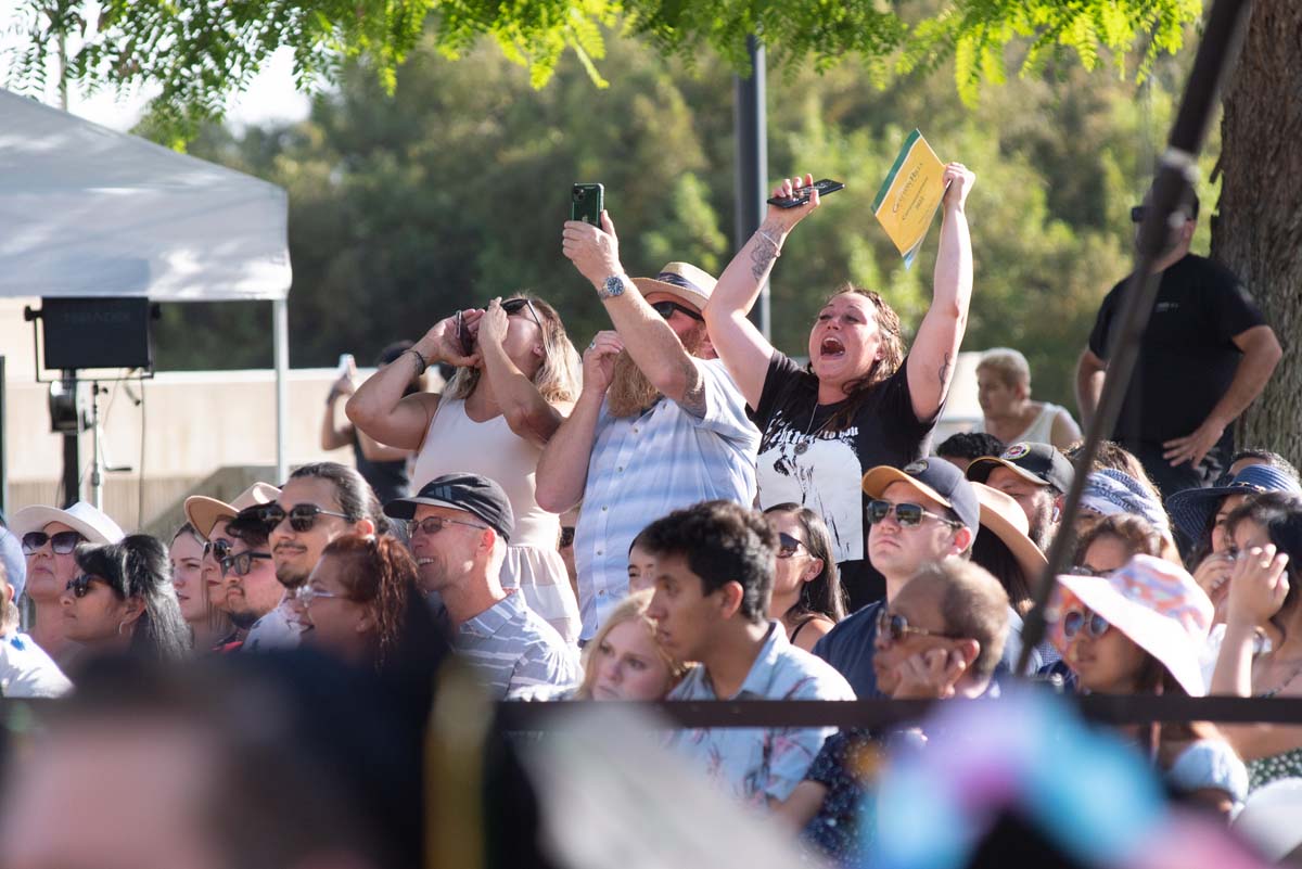 People enjoying Commencement