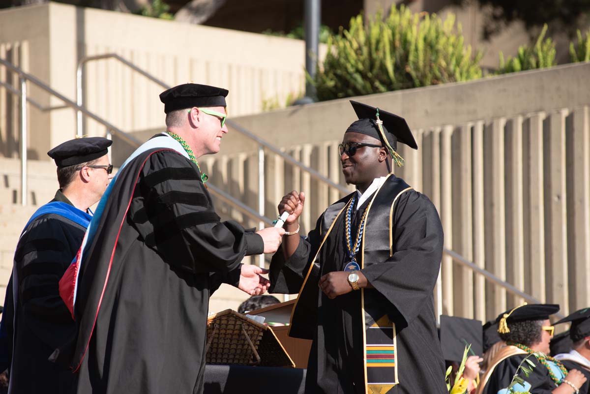 People enjoying Commencement