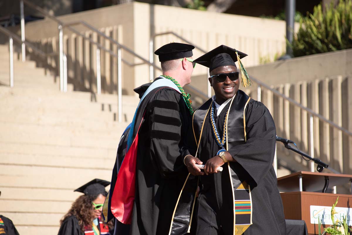 People enjoying Commencement