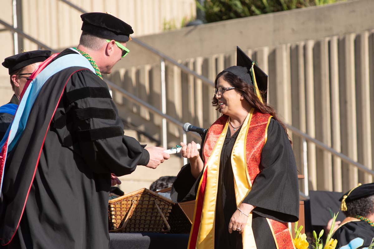 People enjoying Commencement