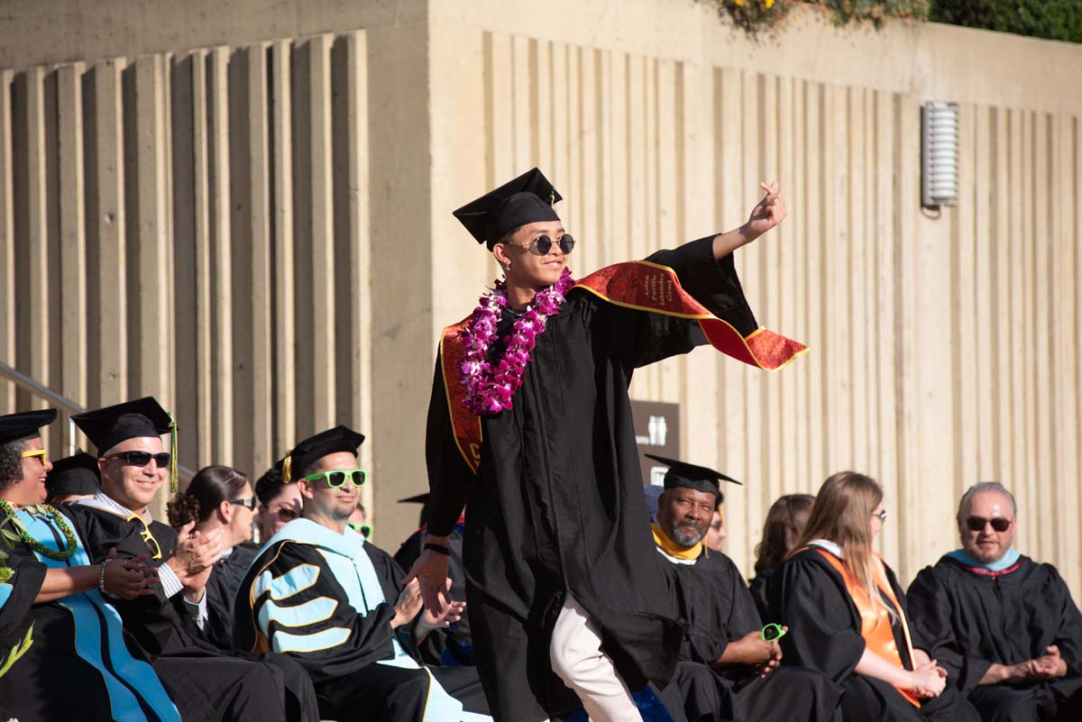 People enjoying Commencement