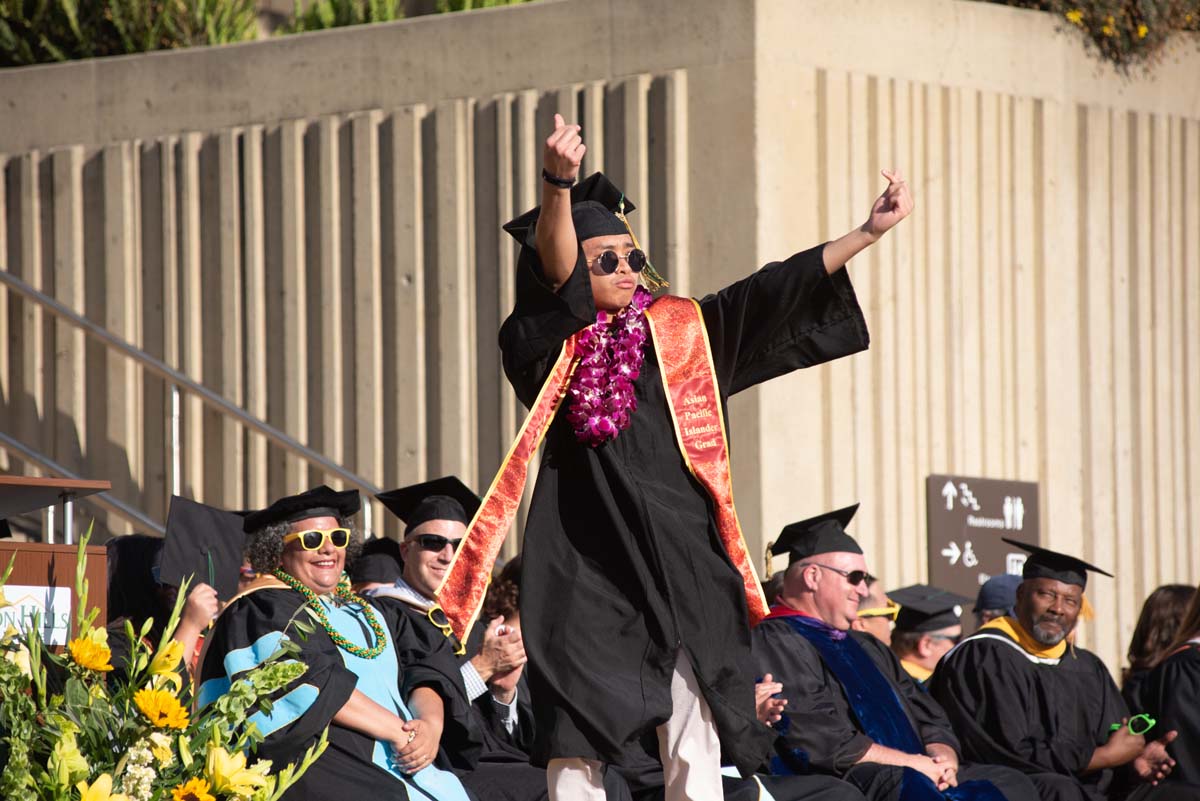 People enjoying Commencement