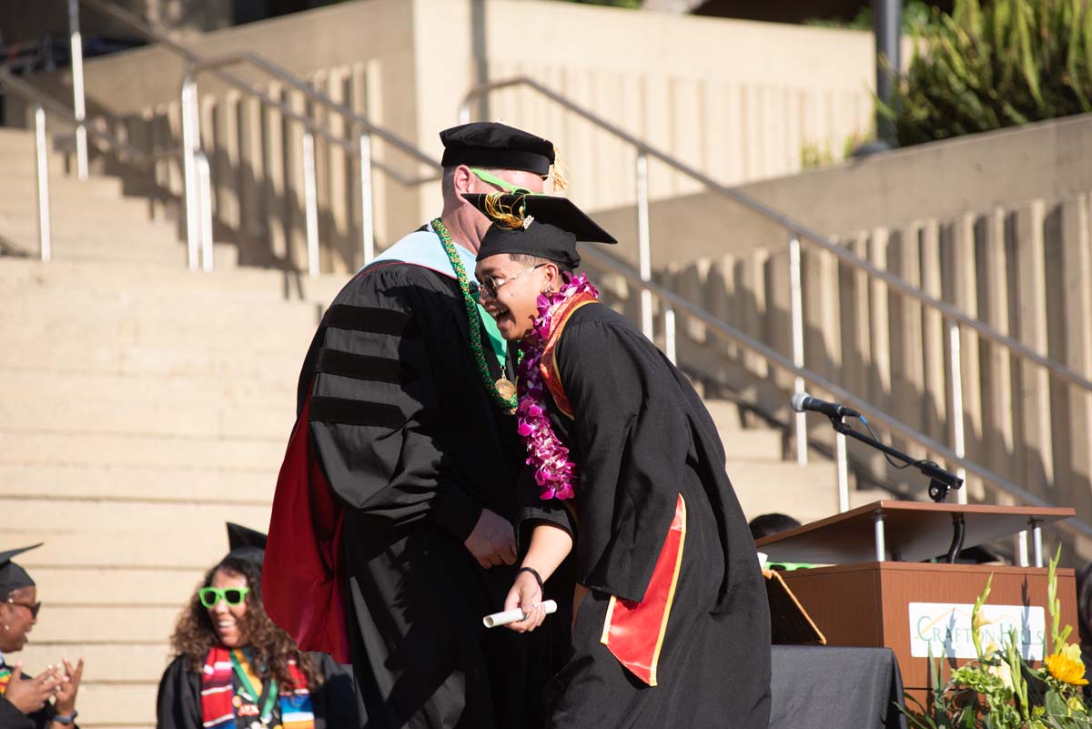 People enjoying Commencement