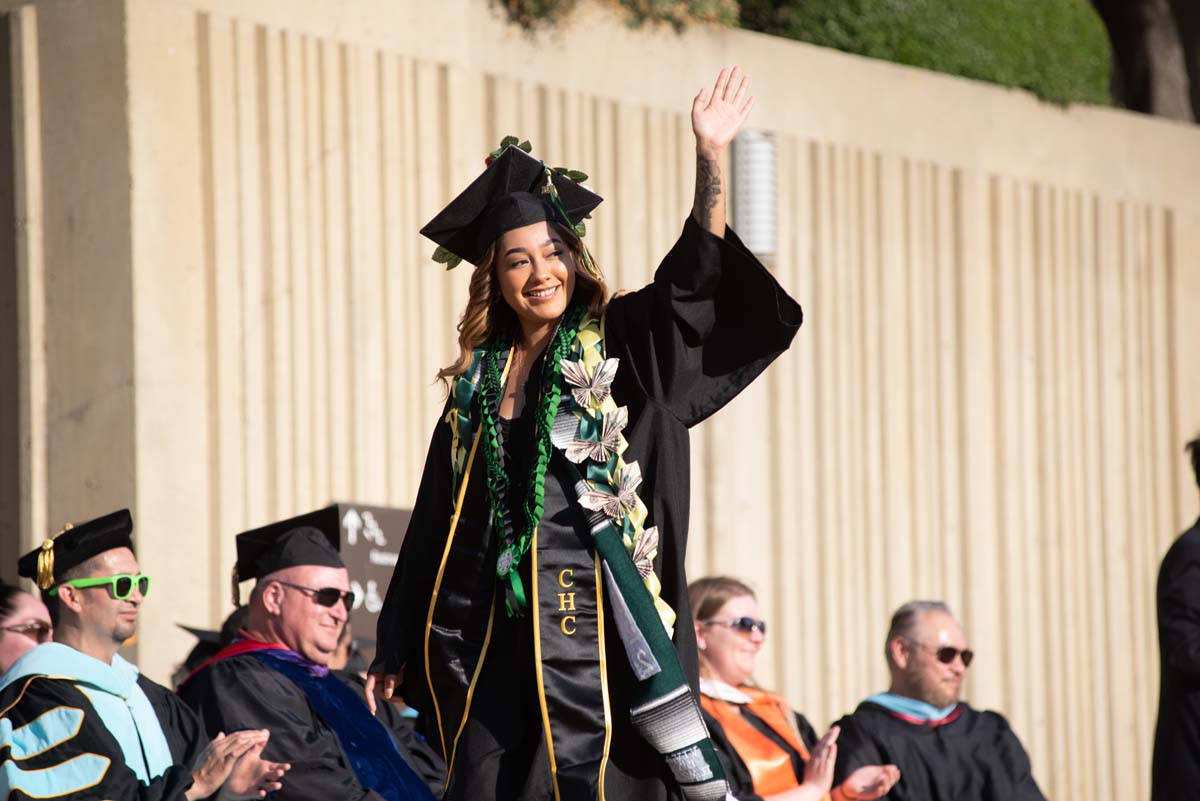 People enjoying Commencement