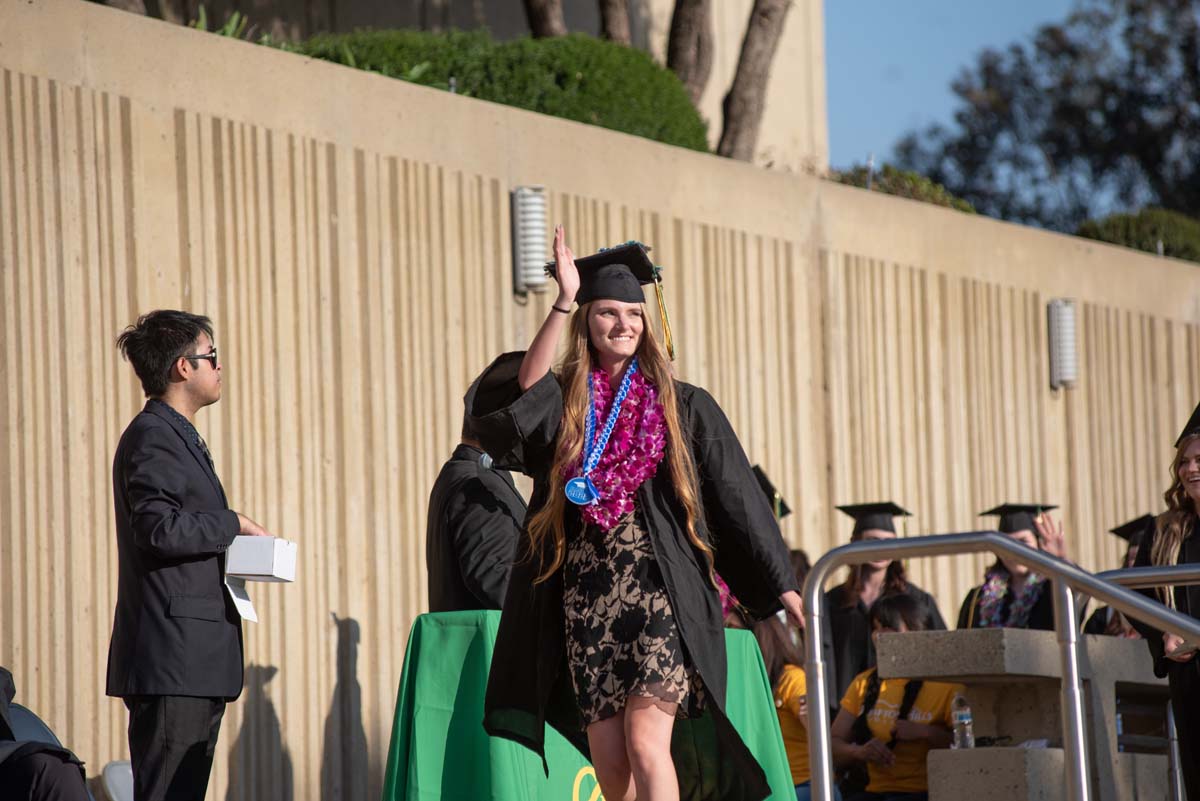 People enjoying Commencement