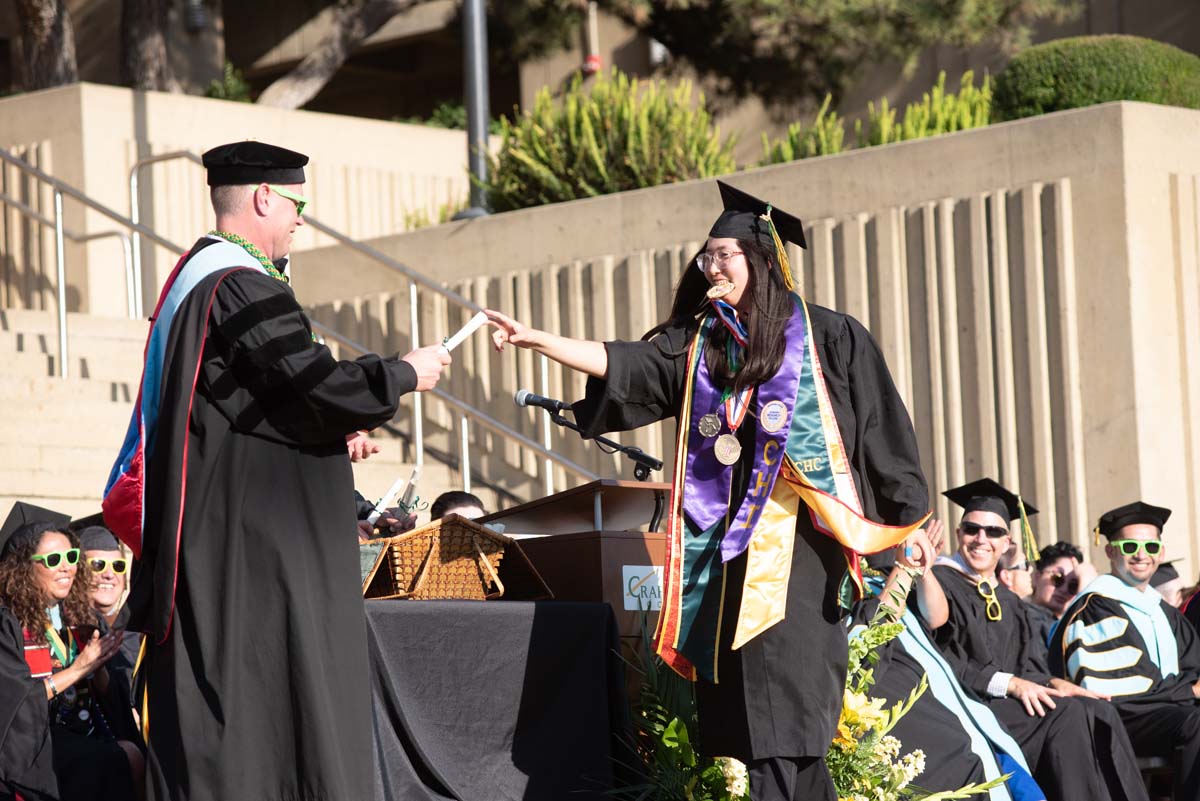 People enjoying Commencement