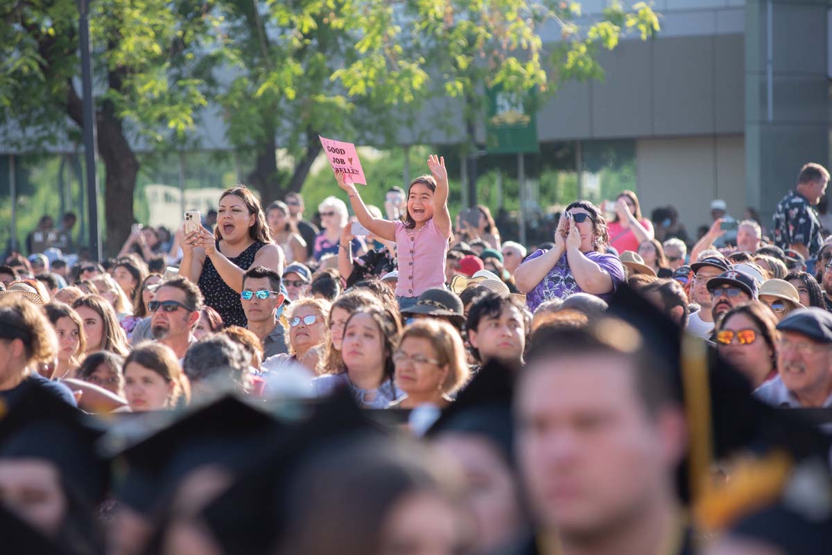 People enjoying Commencement