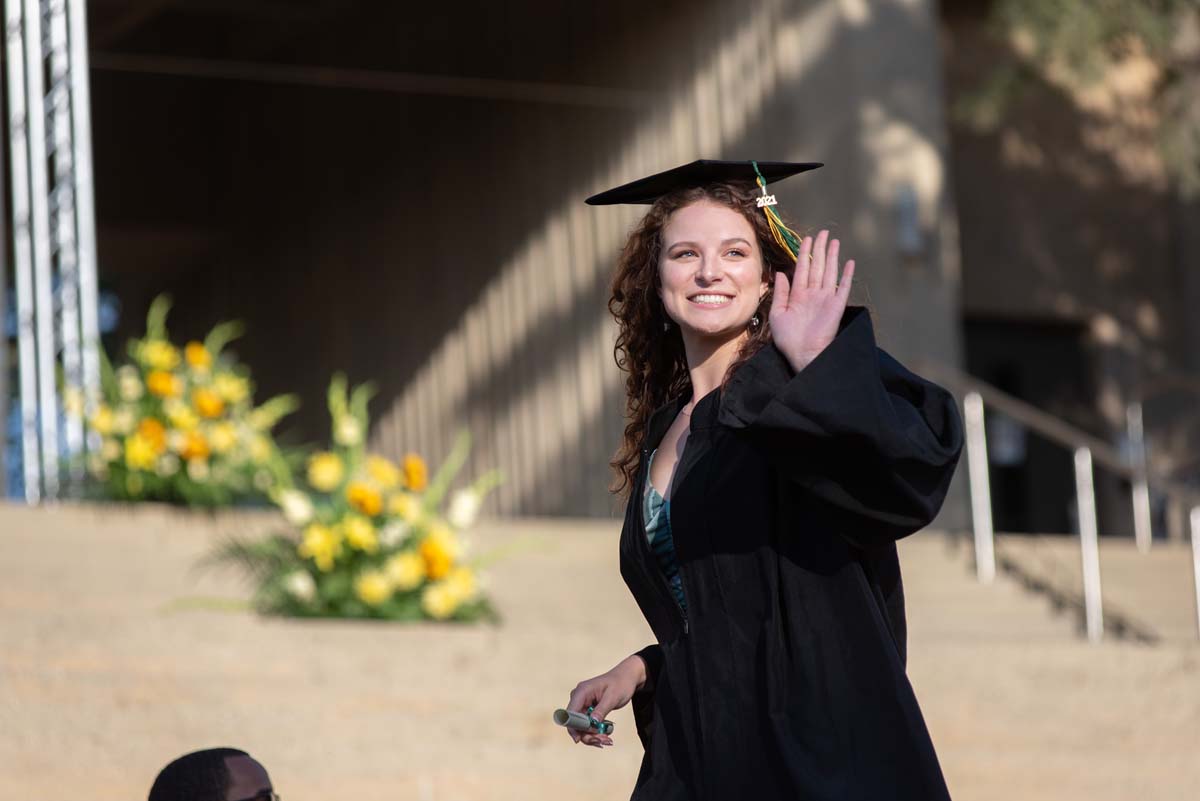 People enjoying Commencement