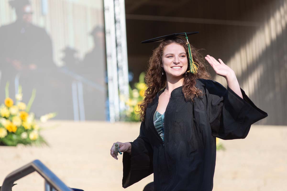 People enjoying Commencement