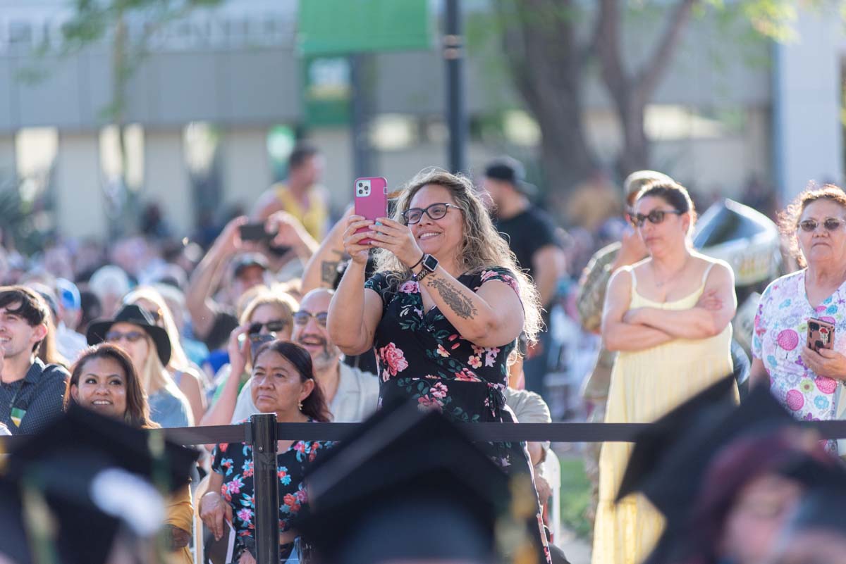 People enjoying Commencement