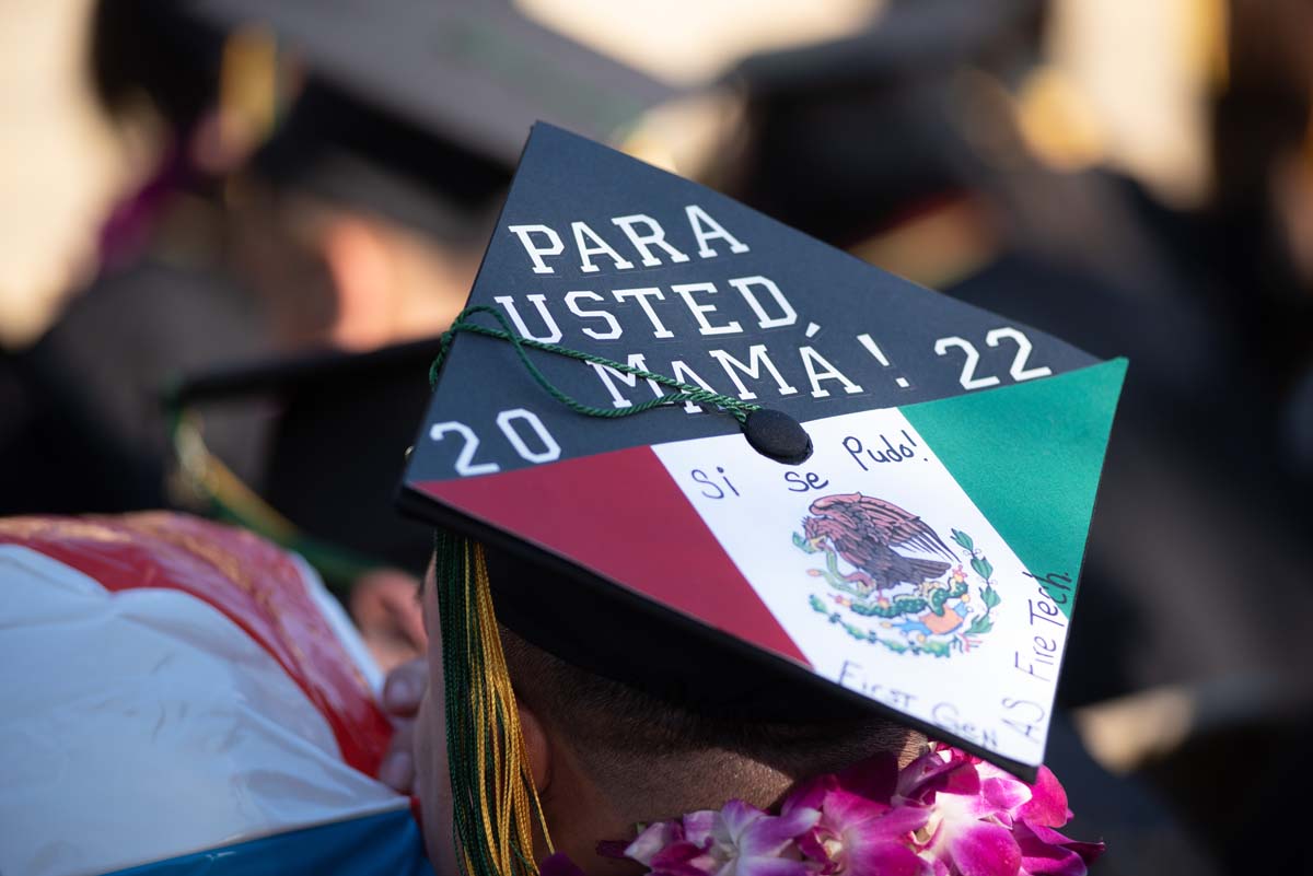 People enjoying Commencement