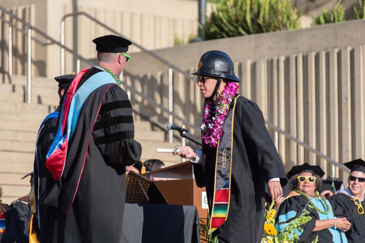 People enjoying Commencement