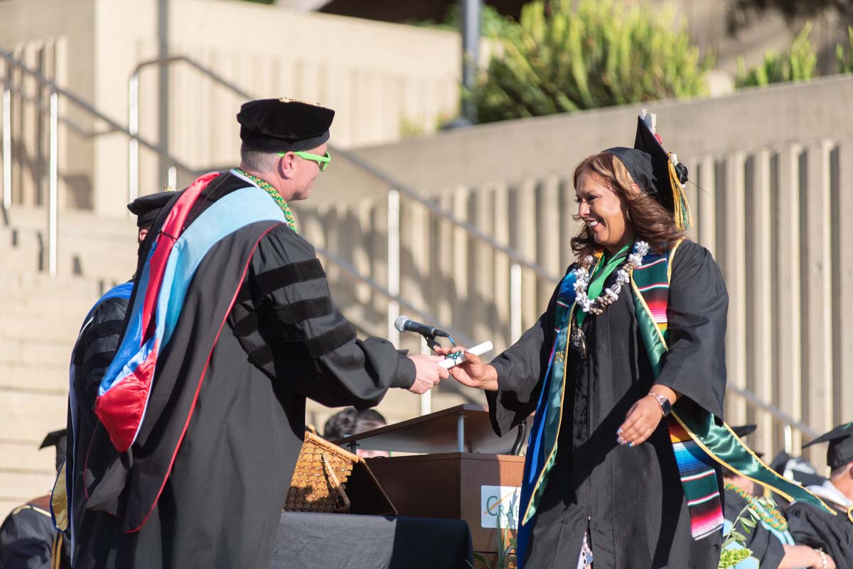 People enjoying Commencement