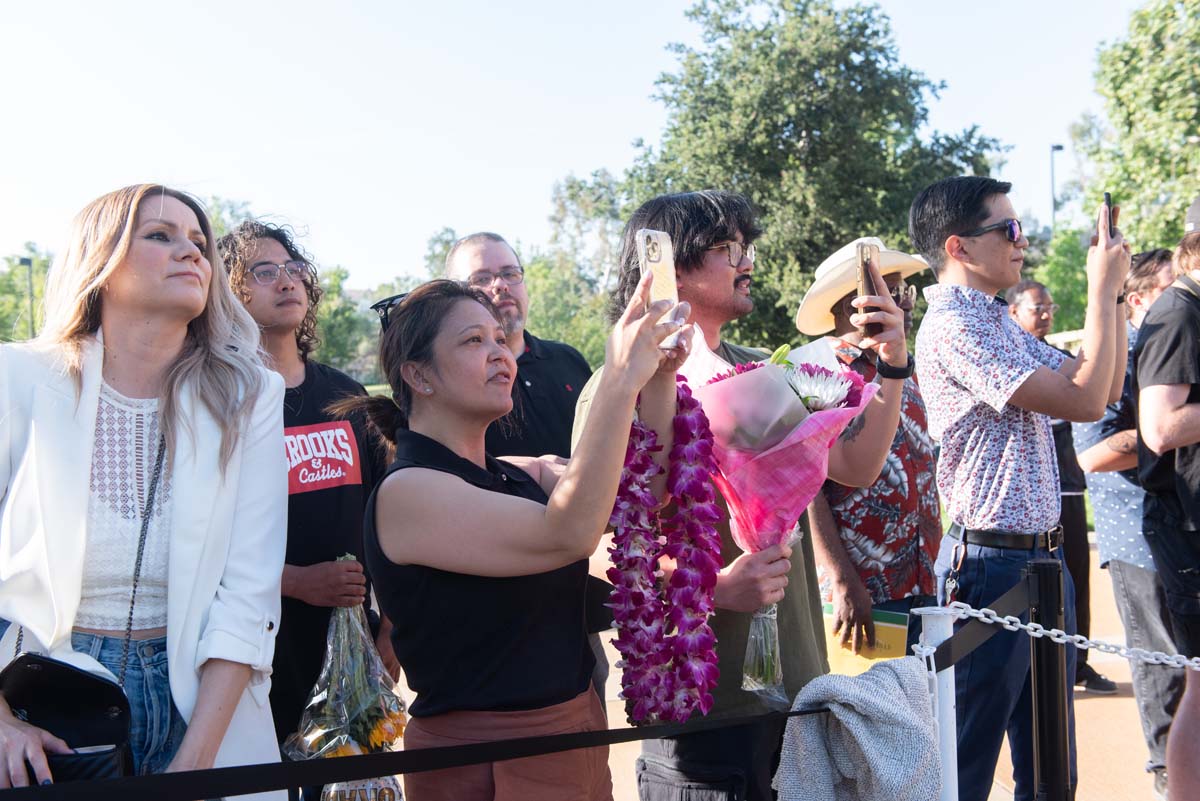 People enjoying Commencement