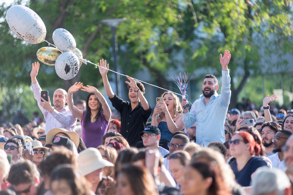 People enjoying Commencement