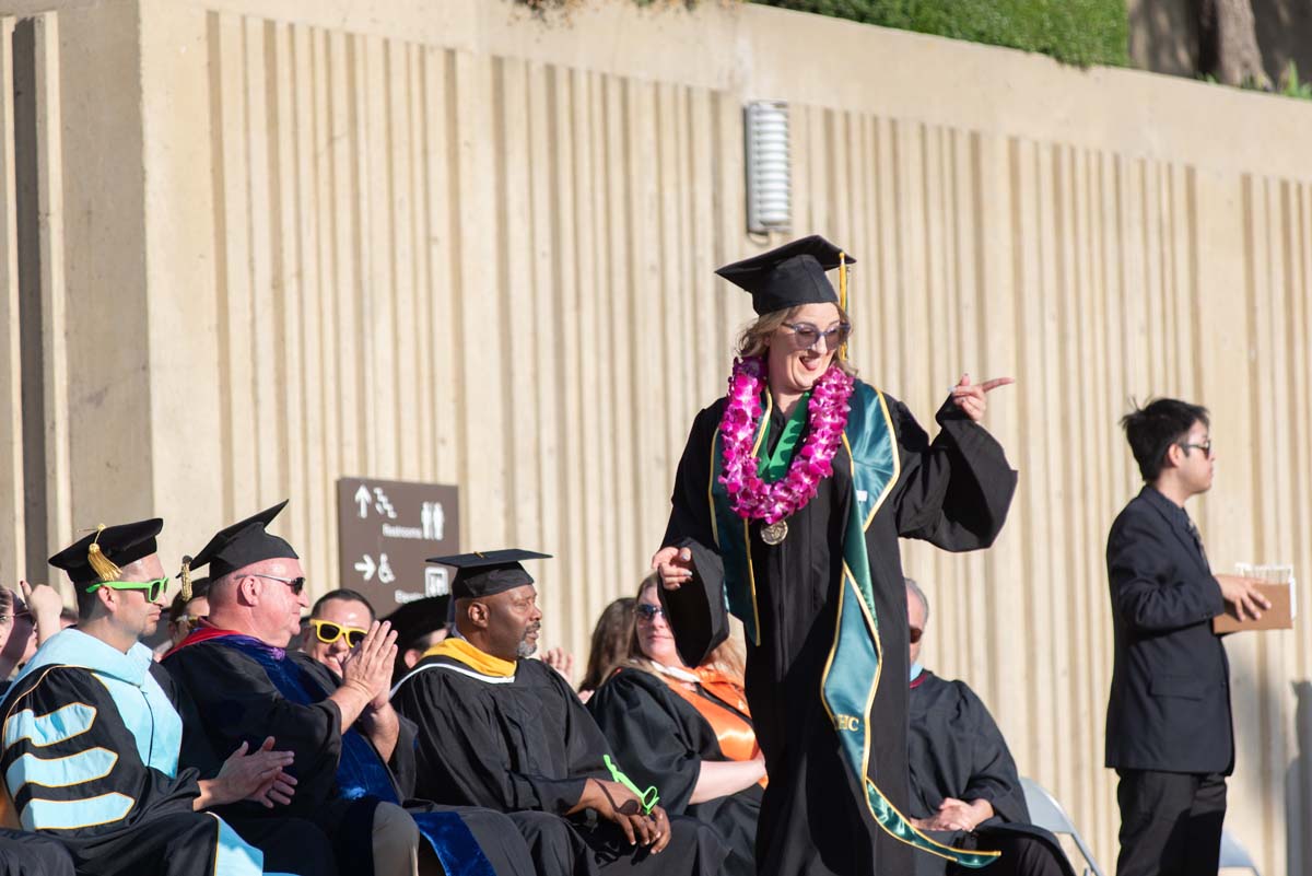 People enjoying Commencement