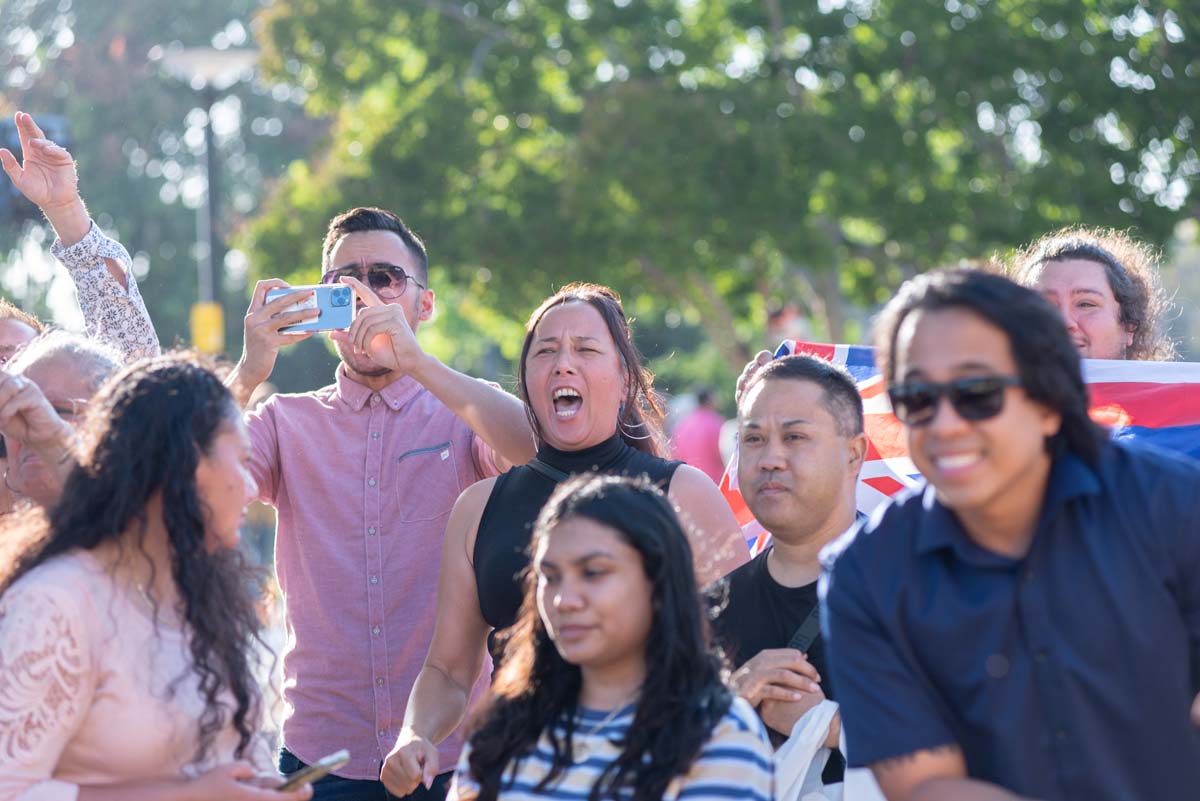 People enjoying Commencement