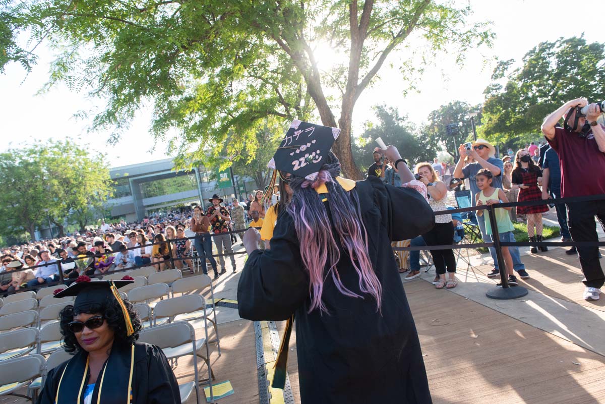 People enjoying Commencement