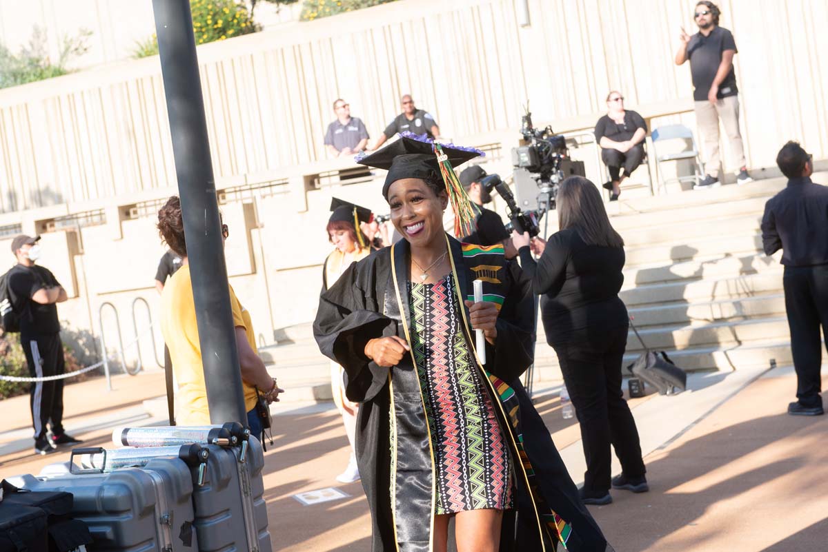 People enjoying Commencement