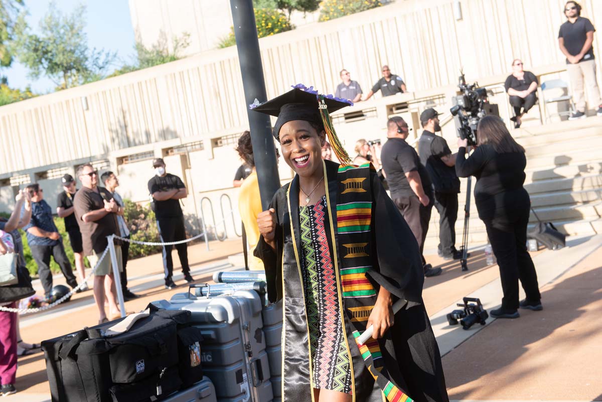 People enjoying Commencement